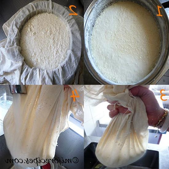 Hur man gör paneer (indisk ost). Ta mjölken till en temperatur strax under kokpunkten sedan stänga av värmen.