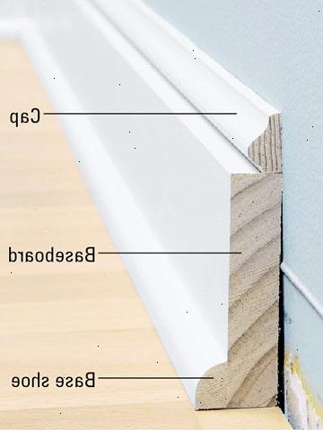 Hur man installerar Baseboard Trim. Använd en mattkniv för att skära genom diktning eller färg längs den övre kanten av trim.