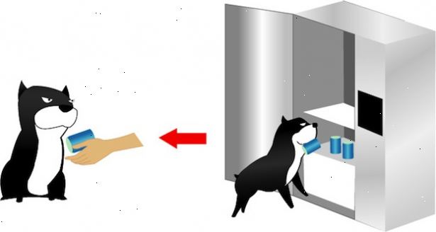 Hur du lär din hund att få en öl. Knyt ett rep eller en handduk till dörren av ditt kylskåp.