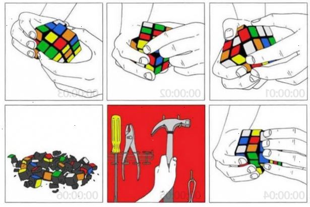 Hur man löser en Rubiks kub (lätt flytta notation). Bekanta dig med beteckningarna längst ner på sidan.
