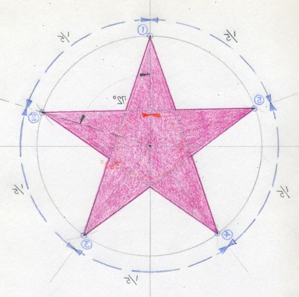 Hur man rita en stjärna. Rita ett uppochnedvänt "v".