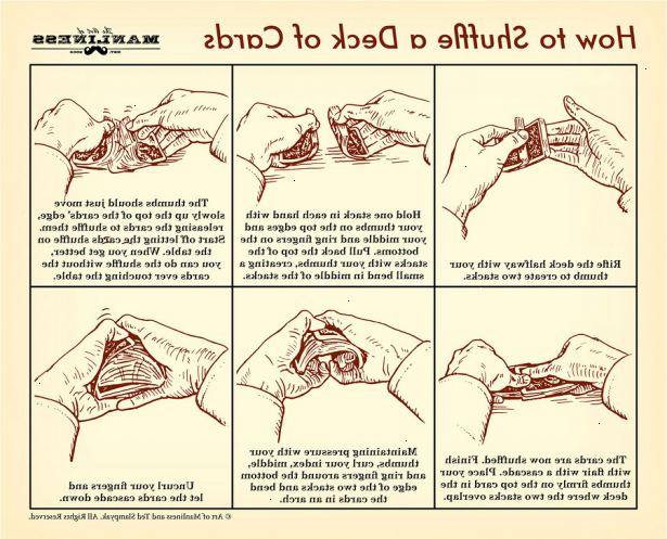 Hur shuffle och klippa en kortlek med en hand. Lär dig de grundläggande grepp.