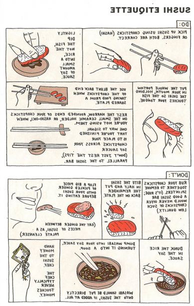 Hur man äter sushi. Välj en ansedd sushirestaurang.