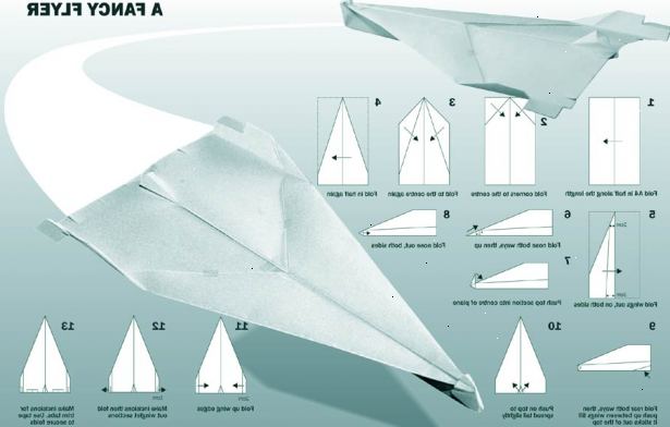 Hur man gör ett pappersflygplan. Vik en vanlig bit skrivarpapper (typiskt 8 0,5 av 11 inches) i hälften vertikalt och veck.